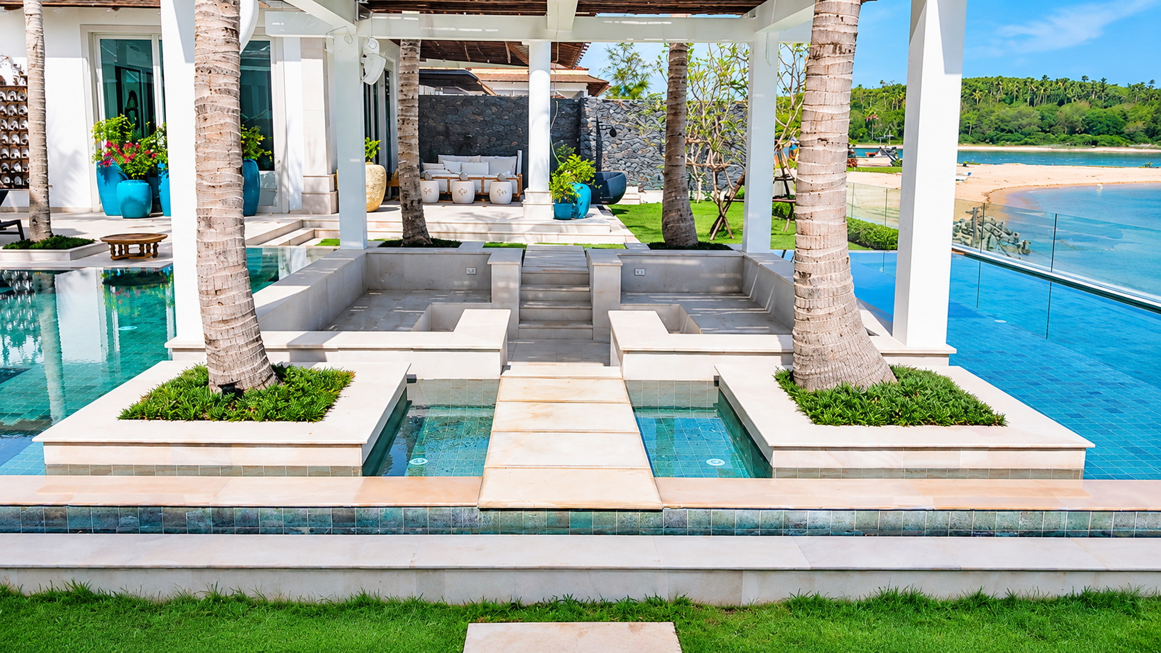 Villa Mia Koh Samui garden landscape natural stone